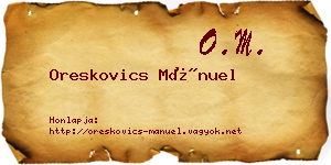 Oreskovics Mánuel névjegykártya